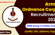 Army Ordnance Corps Recruitment 2022 – Group C Civilian Posts for 3068 Vacancies | Apply Online