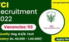 FCI Recruitment 2022 – Executive Posts for 113 Vacancies | Apply Online