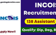 INCOIS Recruitment 2022 – Project Assistant Posts for 138 Vacancies | Apply Online