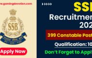 SSB Recruitment 2022 – Constable Posts for 339 Vacancies | Apply Offline