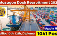 Mazagon Dock Recruitment 2022 – Non-Executive Posts for 1041 Vacancies | Apply Online