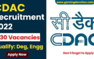 CDAC Recruitment 2022 – Engineer Posts for 530 Vacancies | Apply Online