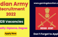 Indian Army Recruitment 2022 –  Junior Commissioned Officer Posts for 128 Vacancies | Apply Online