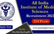 AIIMS Raipur Recruitment 2022 – Group A, B & C Posts for 254 Vacancies | Apply Online