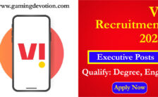 Vodafone Idea Recruitment 2022 – Executive Posts for Various Vacancies | Apply Online