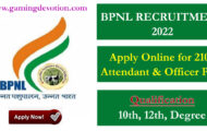 BPNL Recruitment 2022 – Officer Posts for 2106 Vacancies | Apply Online
