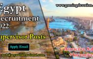 Egypt Recruitment 2022 – Supervisor Posts for Various Vacancies | Apply Email