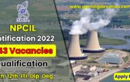 NPCIL Recruitment 2022 – Stipendiary Trainees, Assistant Grade Posts for 243 Vacancies | Apply Online