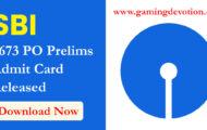 SBI Recruitment 2022 – PO Posts for 1673 Vacancies Admit Card Released